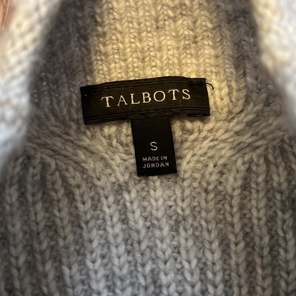 Talbots mock neck gray wool sweater size small - Picture 5 of 6